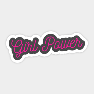 Girl Power Neon Pink Sticker